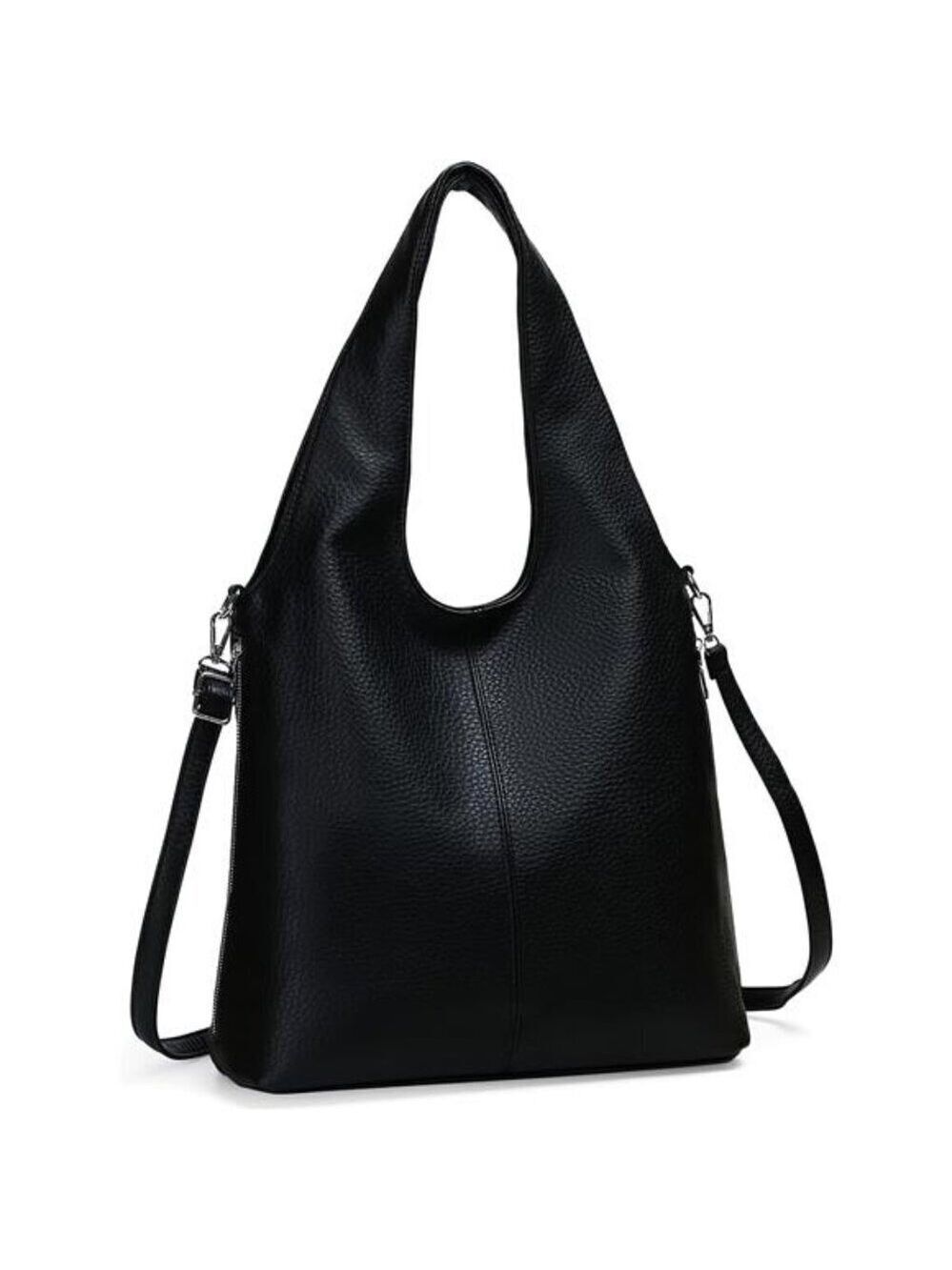 Hobo Black Vegan Leather Shoulder Bag Women Top Handle Crossbody